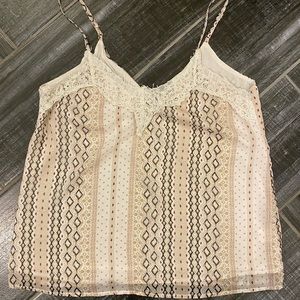 Promesa Cami Size L White With Multi Color Design